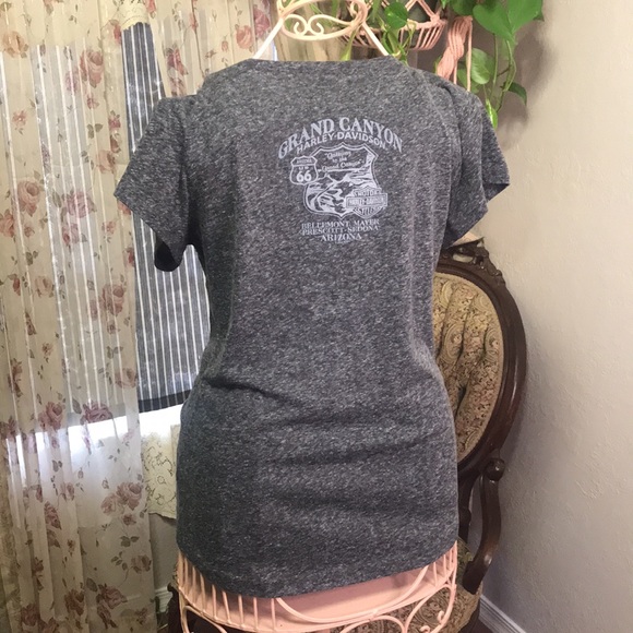 Harley Davidson Sugar Skull V-Neck T-shirt - Picture 2 of 11